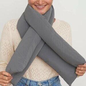 Grey Puffer Scarf